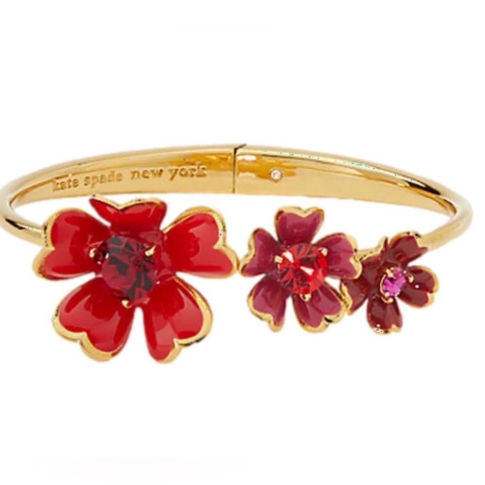 Kate Spade Gorgeous Blushing Blooms Hinged Cuff.